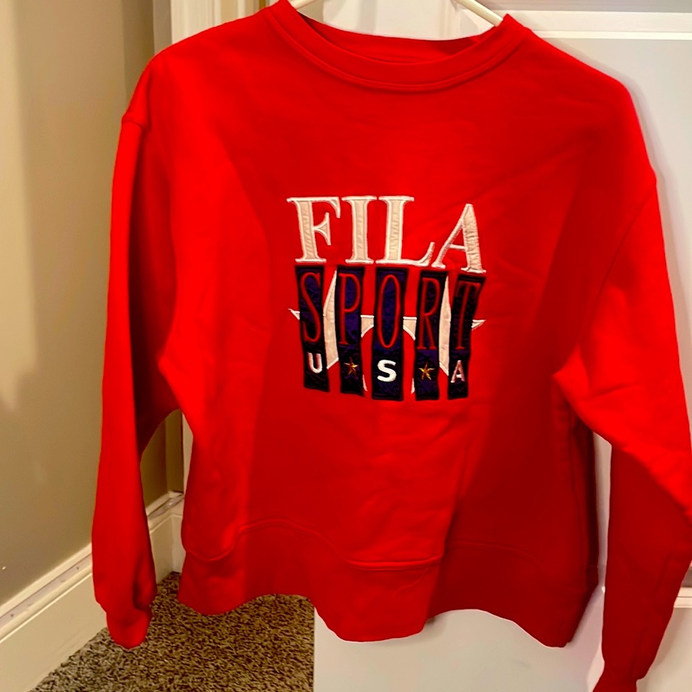 Fila Vintage red crop top